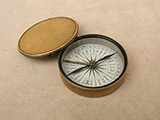 Victorian brass cased travellers pocket compass circa 1860